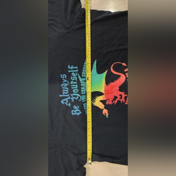 Always Be Yourself Or Be A Dragon Adult Womens Cut T-Shirt Size Extra Large - Picture 4 of 4